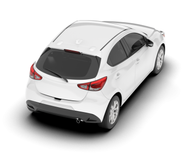 Beyaz arka planda modern bir araba. 3d oluşturma