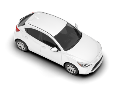 Beyaz arka planda izole edilmiş gerçekçi bir araba. 3d oluşturma