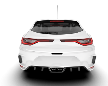 beyaz arkaplanda modern araba.