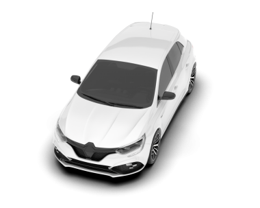 Beyaz arka planda modern bir araba. 3d illüstrasyon