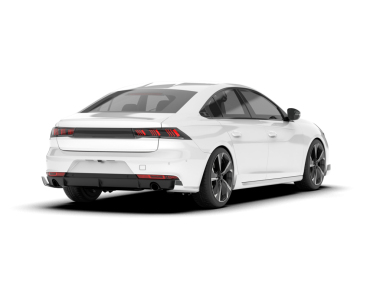 Modern araba arka planda izole edilmiş. 3D görüntüleme - illüstrasyon