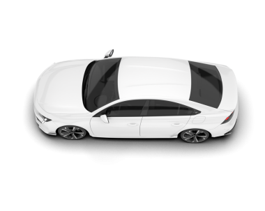 Modern araba beyaz arka planda izole edilmiş. 3d oluşturma