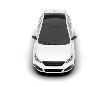 Gerçekçi beyaz yolcu vagonu. vektör