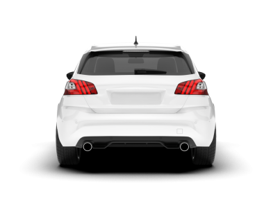 Beyaz SUV aracı beyaz arkaplanda izole edildi