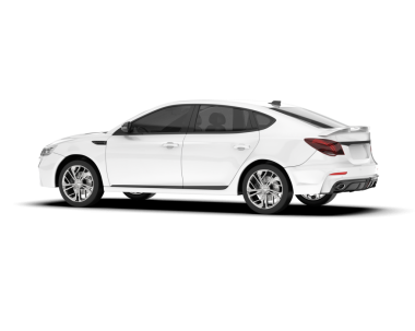 beyaz arkaplandaki modern araba 3 boyutlu görüntüleme