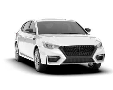 Araba beyaz arka planda izole edilmiş. 3d illüstrasyon - oluşturma