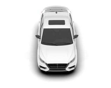 araba beyaz arkaplanda izole edildi