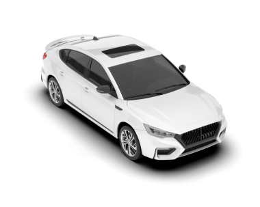 modern otomobil arka planda izole edildi