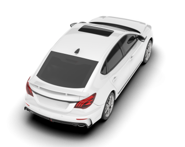 Beyaz, siyah arka planı olan modern bir araba. 3d oluşturma