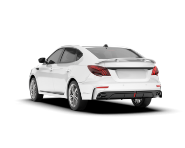 beyaz arka planda modern beyaz araba.