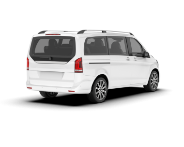 Beyaz arka planda izole edilmiş beyaz araba