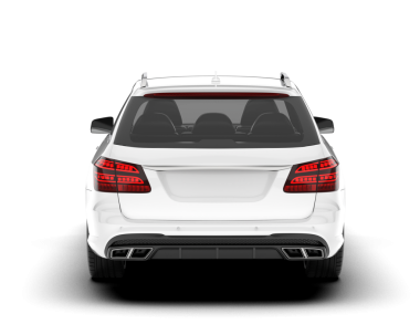 Gerçekçi bir araba görüşü. beyaz sırtında izole