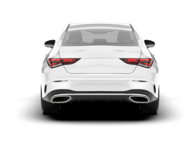 Beyaz arka planda modern bir araba. 3d oluşturma