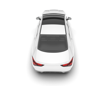 Beyaz arka planda izole edilmiş gerçekçi beyaz araba. vektör illüstrasyonu