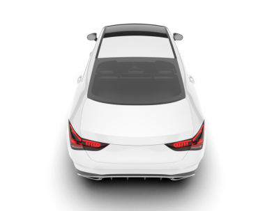 Gerçekçi bir araba. kenar - görünüm.