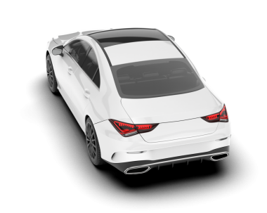 beyaz modern lüks araba - ön manzara