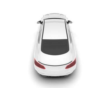 Modern elektrikli araba. Beyaz üzerine izole edilmiş. 3d illüstrasyon