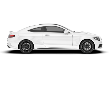 beyaz arkaplanda modern araba ön görünümü