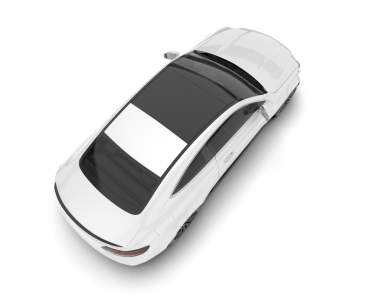 araba beyaz arkaplanda izole edildi