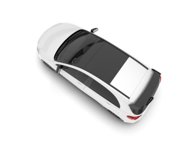 Araba beyazda izole edilmiş. 3d illüstrasyon