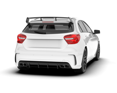 araba beyaz arka görünüm