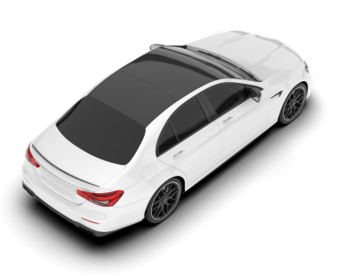 Gerçekçi bir araba. Yan görünüş. beyaz üzerine izole