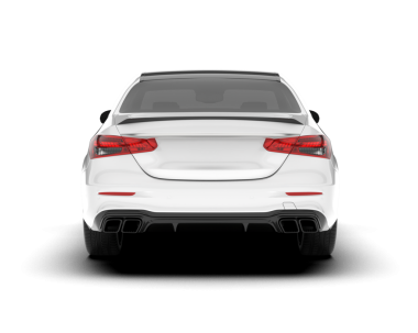 beyaz arkaplanda izole edilmiş bir araba