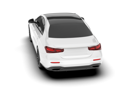 modern araba beyaz arkaplanda izole edildi