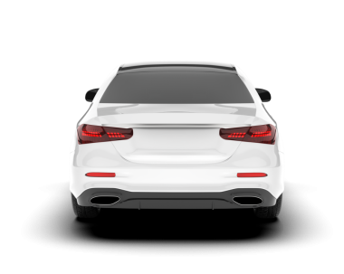 Modern SUV arabası. Ön manzara. izole edilmiş 3d görüntüleme beyaz üzerinde