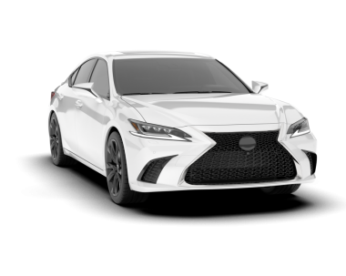 Modern araba arka planda izole edilmiş. 3D görüntüleme - illüstrasyon