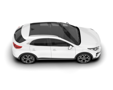 modern araba beyaz arka planda izole edildi. 3 boyutlu görüntüleme