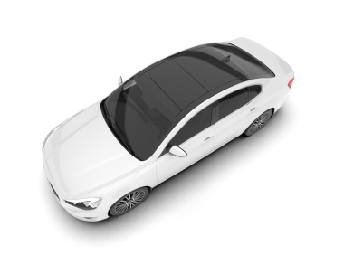 Beyaz arka planda 3 boyutlu araç izole edilmiş.