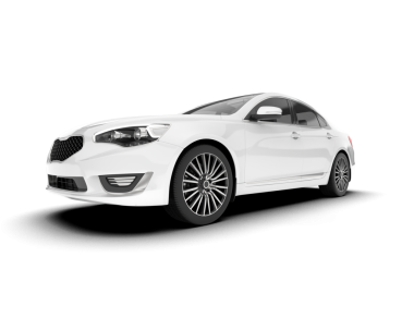 Beyaz arka planda modern bir araba. 3d illüstrasyon