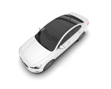 Modern araba yan görüntüsü beyaz arka planda izole edilmiş. 3d illüstrasyon.