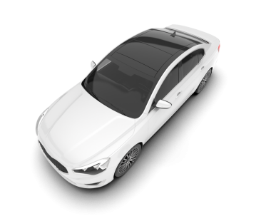 beyaz arkaplanda modern araba