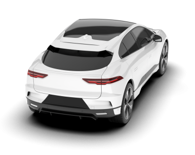 Modern araba beyazdan izole edilmiş. 3d görüntüleme - yan görünüm