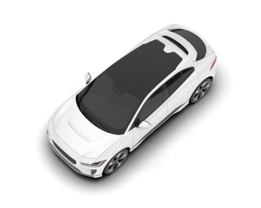 modern araba beyaz arkaplanda izole edildi