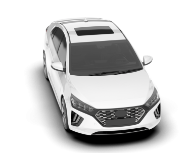 modern araba beyaz arkaplanda izole edildi