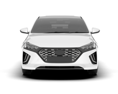 Gri arka planda modern beyaz araba. 3d illüstrasyon