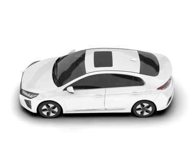 Beyaz arka planı olan beyaz araba