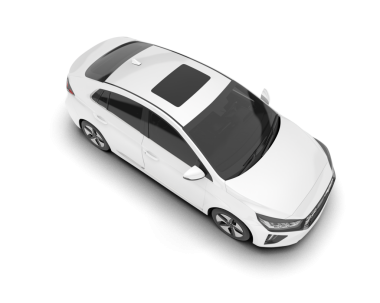 Araba beyaz arka planda izole edilmiş. 3d oluşturma