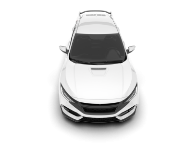 Beyaz arka planda gerçekçi bir arazi aracı. 3D görüntüleme - illüstrasyon