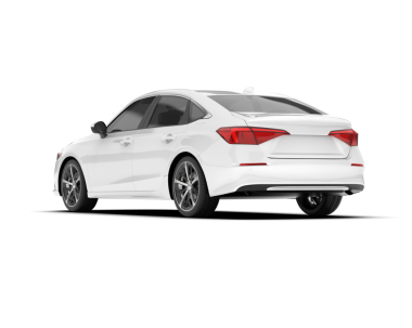 Gerçekçi sedan araba. Ön manzara. vektör illüstrasyonu