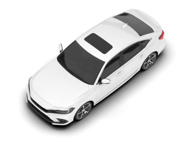 Beyaz arka planda bir araba. 3d illüstrasyon