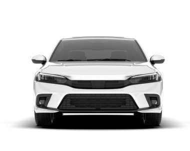 beyaz arkaplanda gerçekçi bir araba