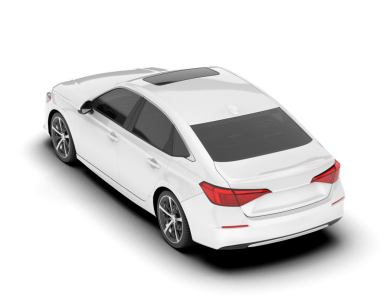 gerçekçi modern araba. 3D görüntüleme izole edildi