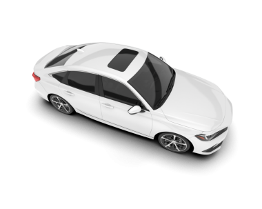 Beyaz arka planda araba sedanı.