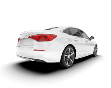 beyaz arka planda gerçekçi modern araba