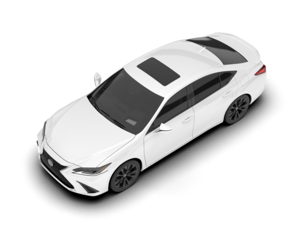Modern lüks araba beyaz zemin üzerine