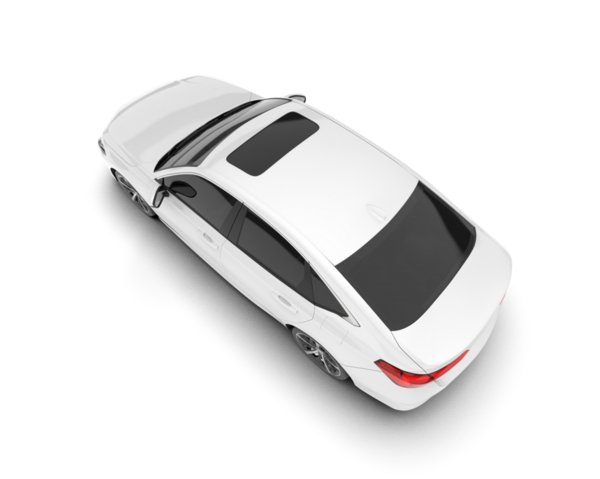 beyaz arkaplandaki modern araba 3 boyutlu görüntüleme